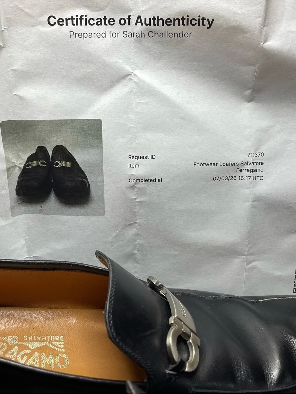 Salvatore Ferragamo Black Leather Gancini Bit Slip-On Loafers